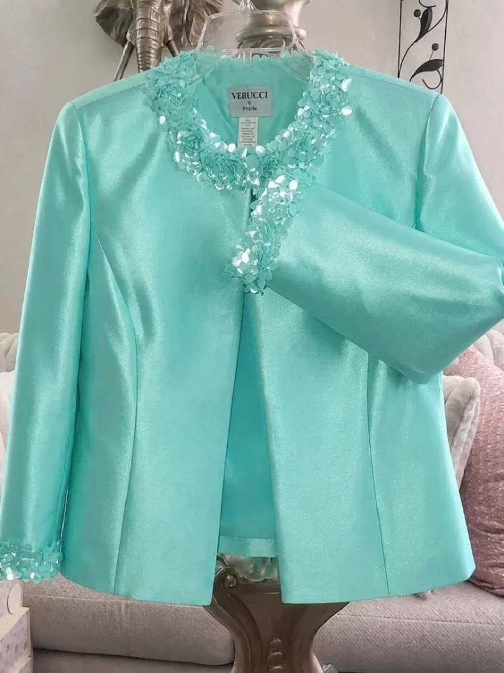 Verucci by Chancelle Three-Piece Aqua Skirt Set